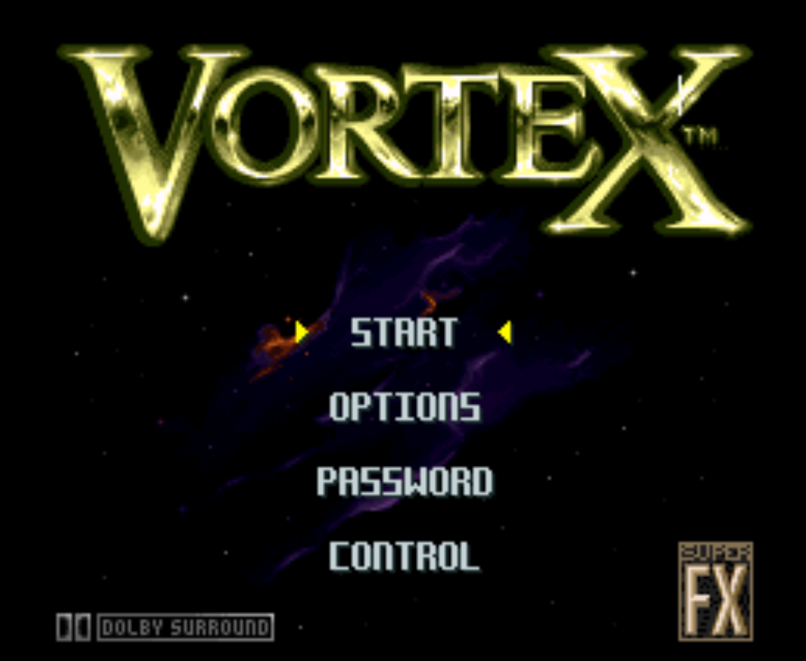 Vortex title Screen